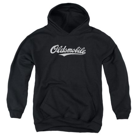 Oldsmobile Kids Hoodie Cursive Logo Black Youth Hoody