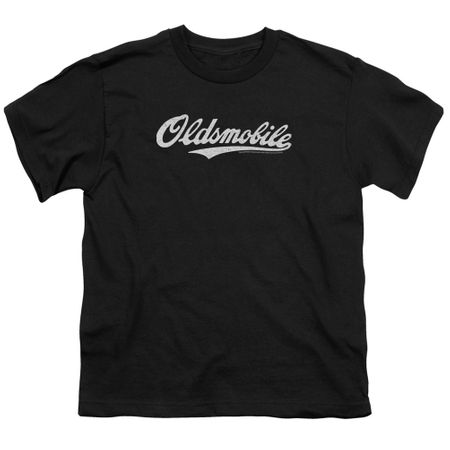 Oldsmobile Kids Shirt Cursive Logo Black T-Shirt