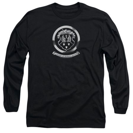 Oldsmobile Long Sleeve Shirt 1930's Crest Emblem Black Tee T-Shirt