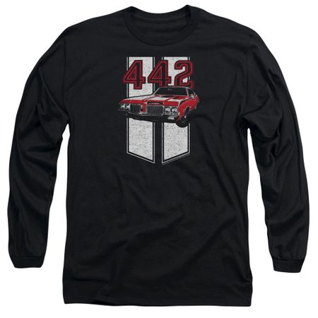 Oldsmobile Long Sleeve Shirt 442 Black Tee T-Shirt