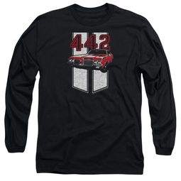Oldsmobile Long Sleeve Shirt 442 Black Tee T-Shirt
