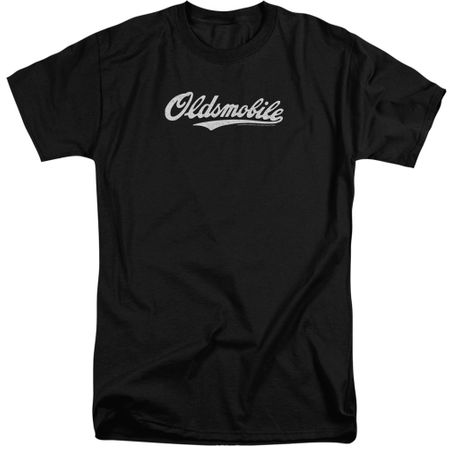 Oldsmobile Shirt Cursive Logo Black Tall T-Shirt