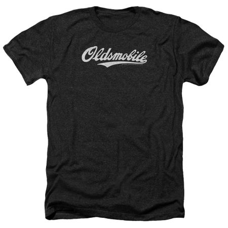 Oldsmobile Shirt Cursive Logo  Heather Black T-Shirt