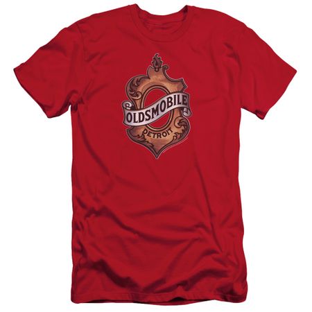 Oldsmobile Slim Fit Shirt Detroit Emblem Red T-Shirt