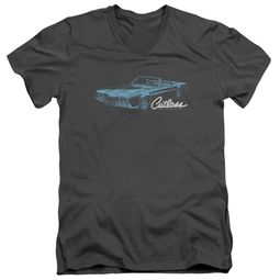 Oldsmobile Slim Fit V-Neck Shirt 68 Cutlass Charcoal T-Shirt Oldsmobile Slim Fit V-Neck Shirt 68 Cutlass Charcoal T-Shirt