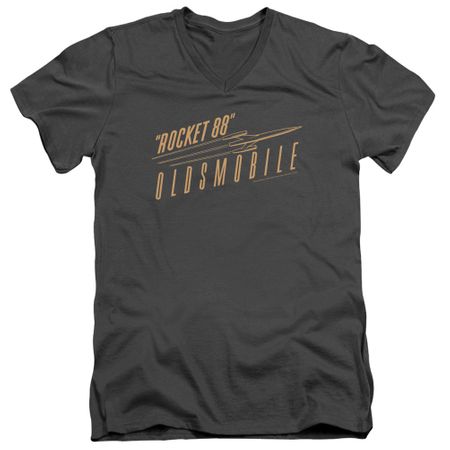 Oldsmobile Slim Fit V-Neck Shirt Rocket 88 Charcoal T-Shirt