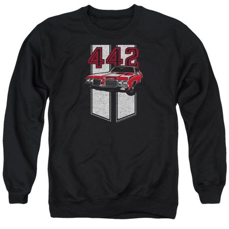 Oldsmobile Sweatshirt 442  Adult Black Sweat Shirt