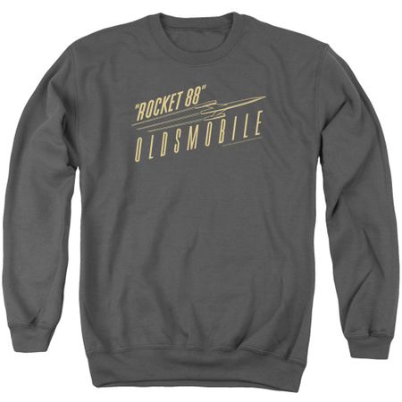 Oldsmobile Sweatshirt Rocket 88  Adult Charcoal Sweat Shirt