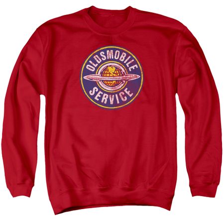Oldsmobile Sweatshirt Vintage Service Adult Red Sweat Shirt