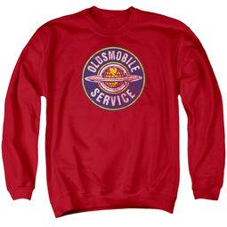 Oldsmobile Sweatshirt Vintage Service Adult Red Sweat Shirt
