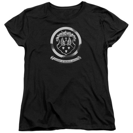 Oldsmobile Womens Shirt 1930's Crest Emblem Black T-Shirt