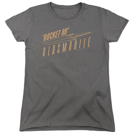 Oldsmobile Womens Shirt Rocket 88 Charcoal T-Shirt