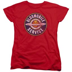 Oldsmobile Womens Shirt Vintage Service Red T-Shirt
