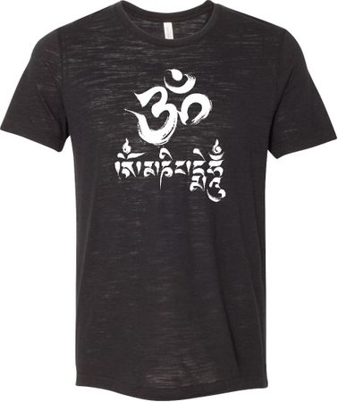 OM Mani Padme Hum Burnout Yoga Shirt