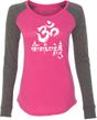 OM Mani Padme Hum Ladies Long Sleeve Preppy Patch Yoga Shirt
