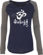OM Mani Padme Hum Ladies Long Sleeve Preppy Patch Yoga Shirt