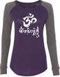 OM Mani Padme Hum Ladies Long Sleeve Preppy Patch Yoga Shirt