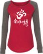 OM Mani Padme Hum Ladies Long Sleeve Preppy Patch Yoga Shirt