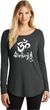 OM Mani Padme Hum Ladies Tri-Blend Long Sleeve Tunic Yoga Shirt