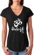 OM Mani Padme Hum Ladies Tri-Blend V Neck Yoga Shirt