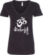 OM Mani Padme Hum Ladies V-Neck Yoga Shirt