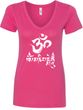 OM Mani Padme Hum Ladies V-Neck Yoga Shirt