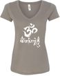 OM Mani Padme Hum Ladies V-Neck Yoga Shirt