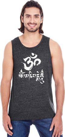 OM Mani Padme Hum Tri Blend Mens Yoga Tank Top