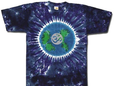 OM Symbol Yoga Meditation Earth Adult Unisex Tie Dye T-shirt Tee Shirt