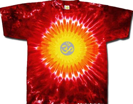 OM Symbol Yoga Meditation Sun Adult Unisex Tie Dye T-shirt Tee Shirt