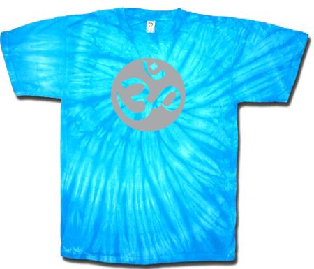 Om Tie Dye Shirt - Turquoise Blue Pastel Adult T-shirt