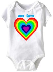 One Love Funny Baby Romper White Infant Babies Creeper One Love Funny Baby Romper White Infant Babies Creeper