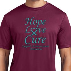 Ovarian Cancer Awareness Hope Love Cure Dry Wicking T-shirt