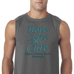 Ovarian Cancer Awareness Hope Love Cure Sleeveless Shirt