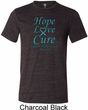Ovarian Cancer Awareness Hope Love Cure Tri Blend Tee