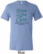 Ovarian Cancer Awareness Hope Love Cure Tri Blend Tee