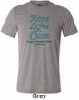 Ovarian Cancer Awareness Hope Love Cure Tri Blend Tee