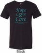 Ovarian Cancer Awareness Hope Love Cure Tri Blend Tee