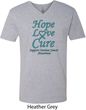 Ovarian Cancer Awareness Hope Love Cure V-neck