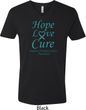 Ovarian Cancer Awareness Hope Love Cure V-neck