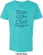 Ovarian Cancer Awareness Hope Love Cure V-neck