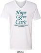 Ovarian Cancer Awareness Hope Love Cure V-neck