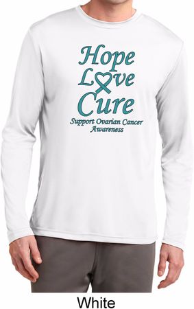 Ovarian Cancer Hope Love Cure Dry Wicking Long Sleeve