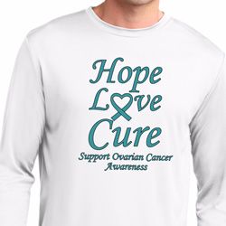 Ovarian Cancer Hope Love Cure Dry Wicking Long Sleeve