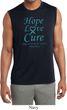 Ovarian Cancer Hope Love Cure Dry Wicking Sleeveless Shirt