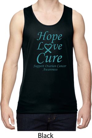 Ovarian Cancer Hope Love Cure Dry Wicking Tank Top