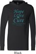 Ovarian Cancer Hope Love Cure Lightweight Hoodie