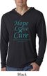 Ovarian Cancer Hope Love Cure Lightweight Hoodie Tee