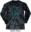Ovarian Cancer Hope Love Cure Long Sleeve Tie Dye