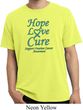Ovarian Cancer Hope Love Cure Pigment Dyed T-shirt